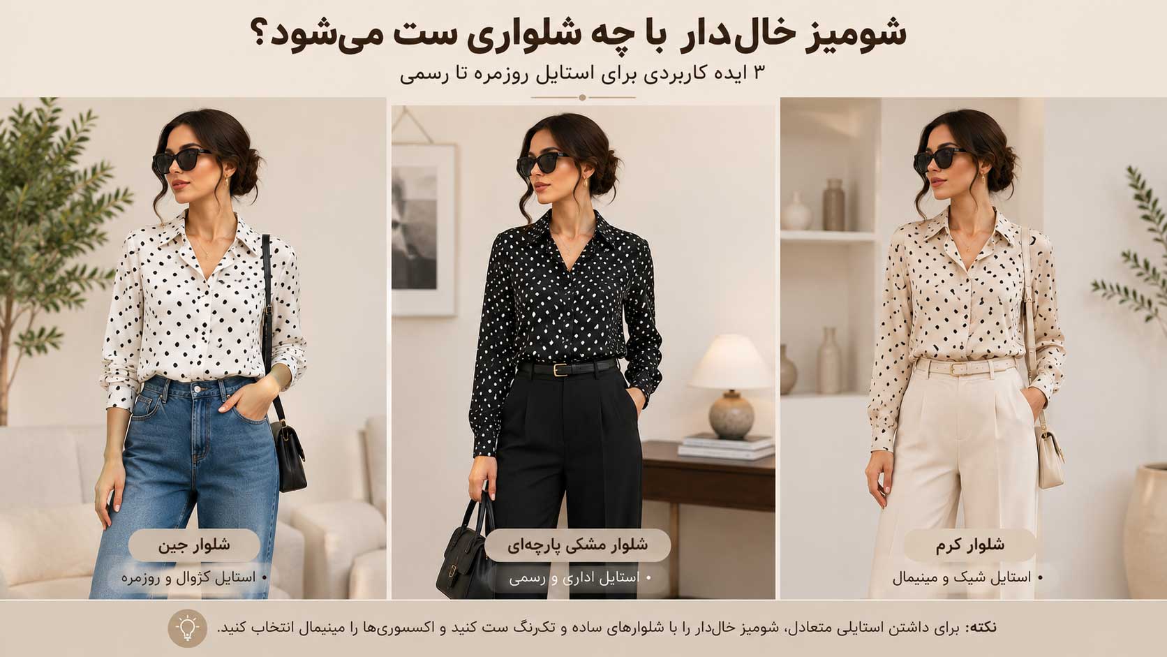 ست شومیز خالخالی