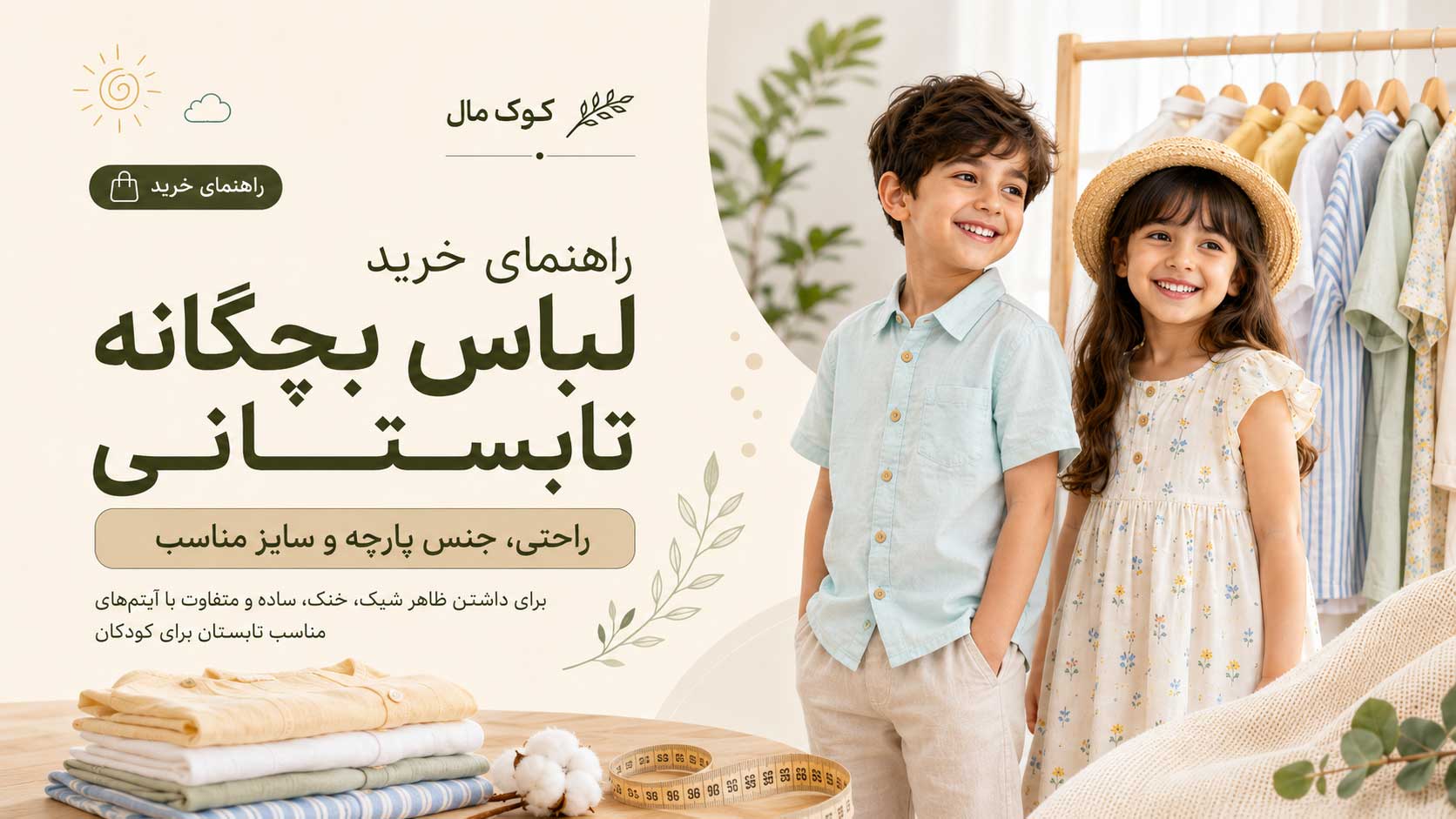 راهنمای خرید لباس بچگانه تابستانی؛ انتخاب پارچه خنک، راحت و سایز مناسب