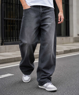 شلوار فول بگ مردانه ذغالی Tommy