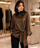 شومیز زنانه مانیسا مدل نگین دار کوک مال