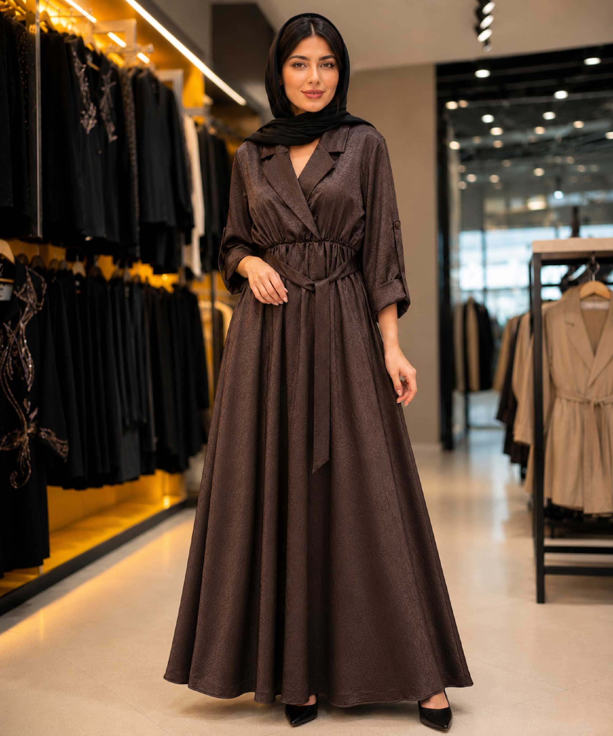 پیراهن زنانه مدل ماکسی ابریشمی در کوک مال