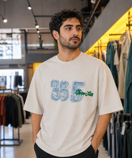 تیشرت نیمه آستین مردانه باکسی مدل 365 در کوک مال