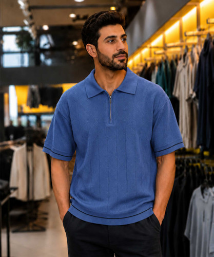 پولوشرت نیم زیپ مردانه Balenciaga در کوک مال