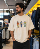 تیشرت نیمه آستین مردانه مدل گلدوزی آدمک در کوک مال