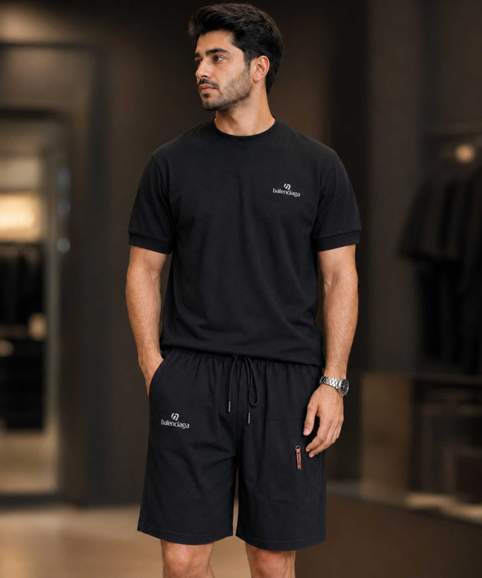 ست تیشرت و شلوارک گلکسی مردانه مدل Balenciaga در کوک مال مشهد