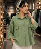 شومیز زنانه بیسکوییتی مدل نگیندار در کوک مال