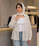 شومیز دو تیکه شیشه ای مدل ابر و بادی در کوک مال