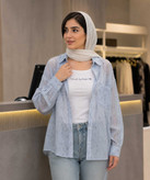 شومیز دو تیکه شیشه ای مدل ابر و بادی در کوک مال