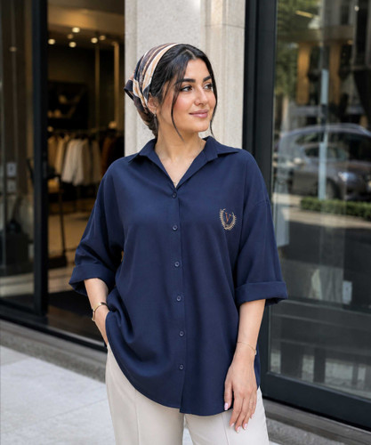 شومیز نیمه آستین زنانه مدل V در کوک مال