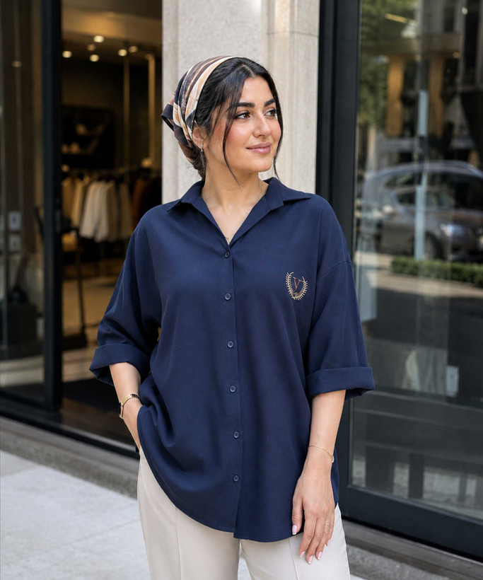شومیز نیمه آستین زنانه مدل V در کوک مال