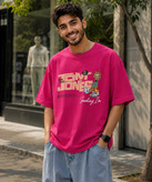 تیشرت کاپلی مدل باکسی قواره آزاد و پارچه ماکان