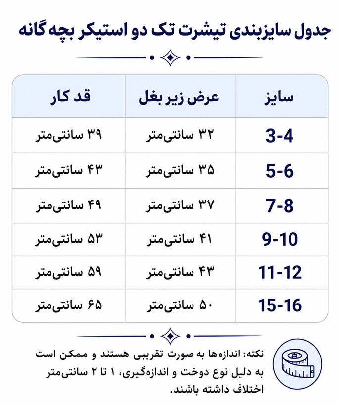 تیشرت نیمه آستین دخترانه استیکردار Tekin