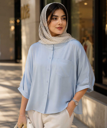 شومیز زنانه یقه گرد در کوک مال