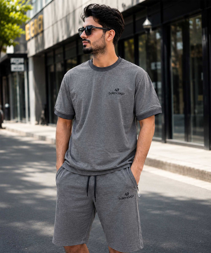 ست تیشرت و شلوارک گلکسی مردانه مدل Balenciaga در کوک مال مشهد