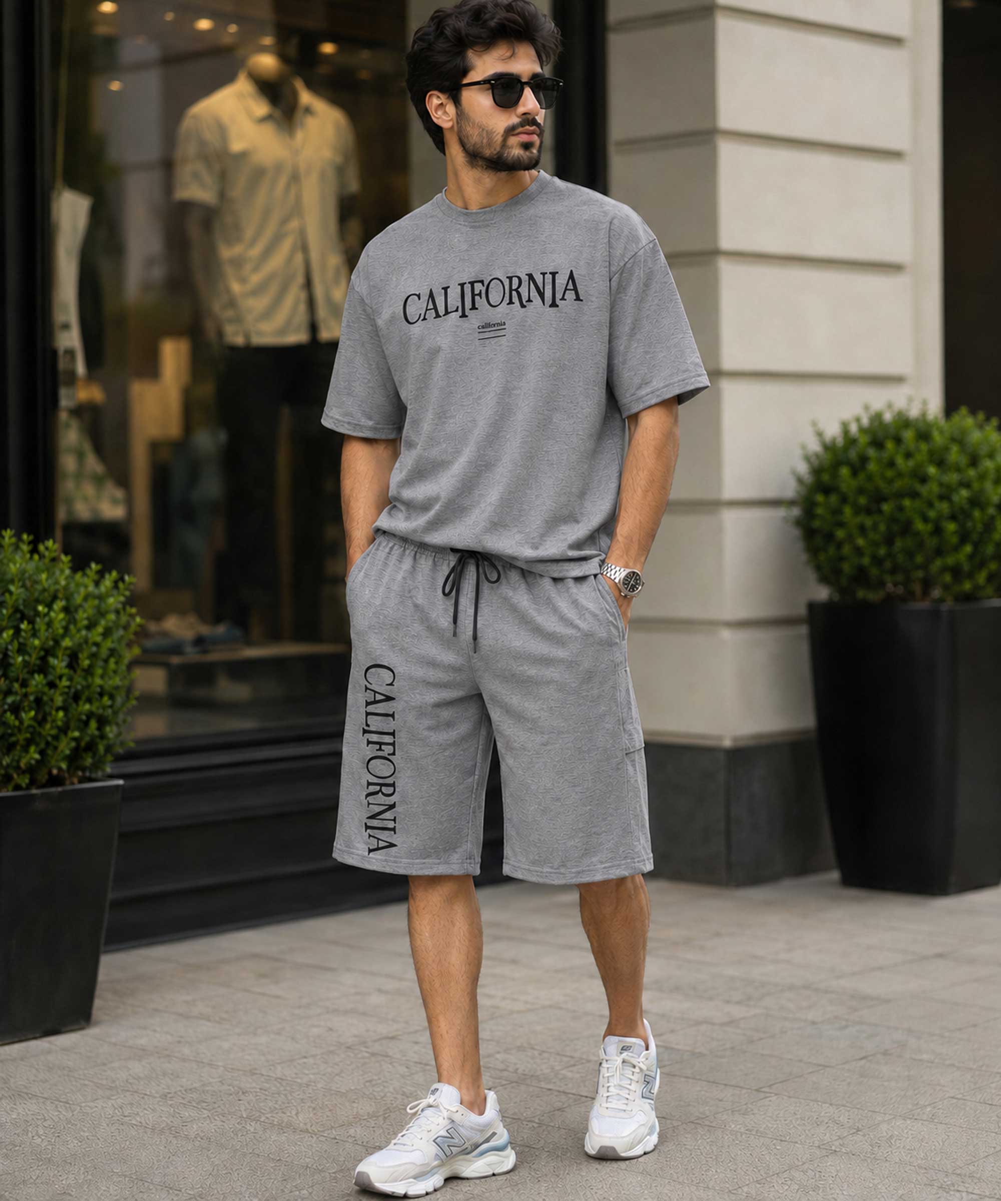 ست تیشرت و شلوارک مردانه California