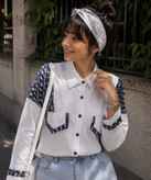 شومیز زنانه گلدوزی کتان