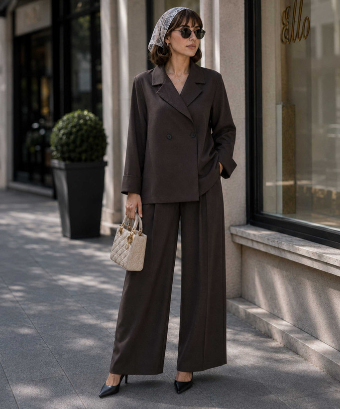 ست زنانه کت و شلوار زنانه در کوک مال