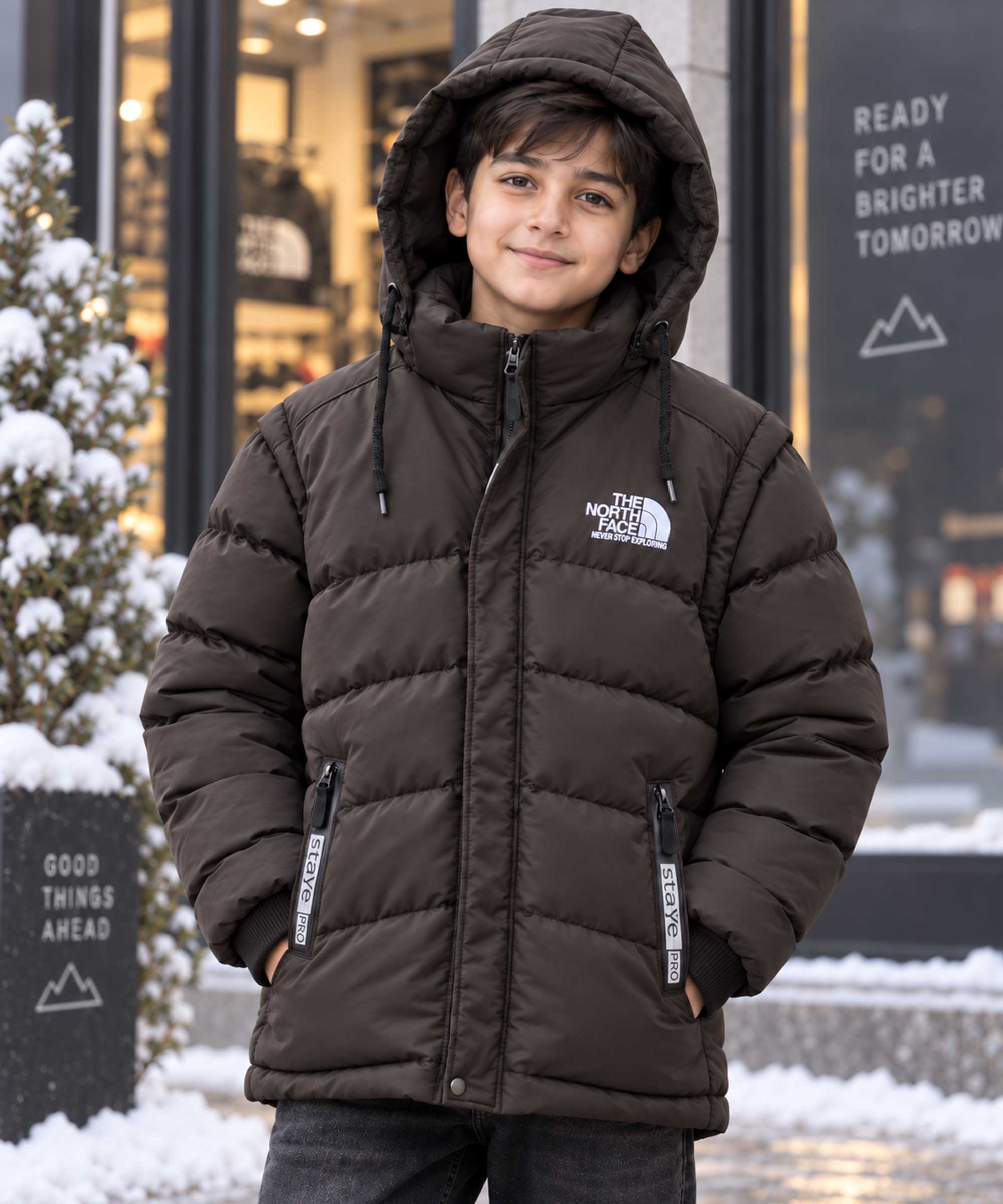 کاپشن بچگانه مدل پافرشو
