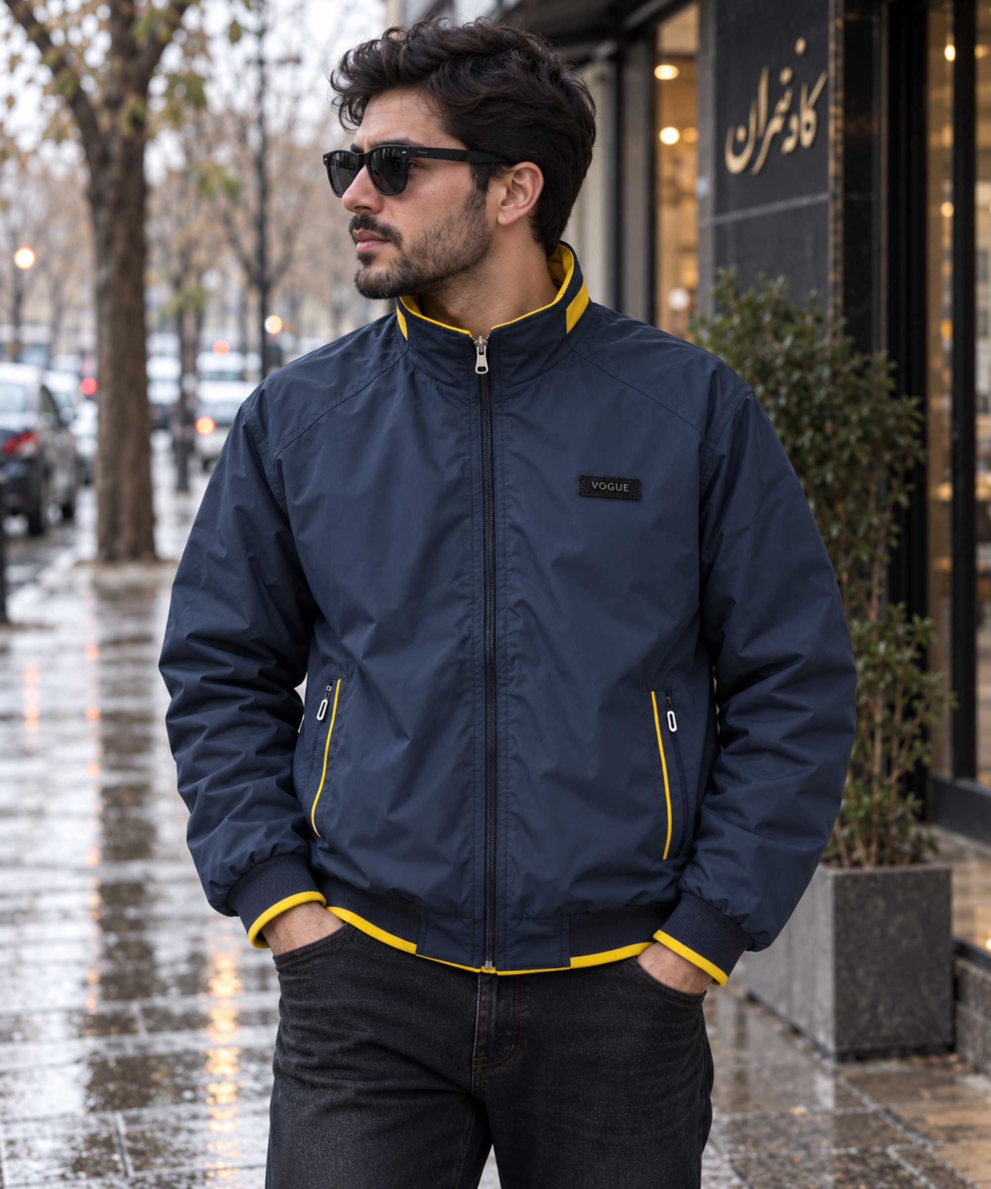 کاپشن مردانه دو رو پاییزه مدل Vouge
