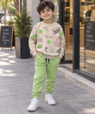 ست بچگانه بلوز و شلوار طرح دار Sticker