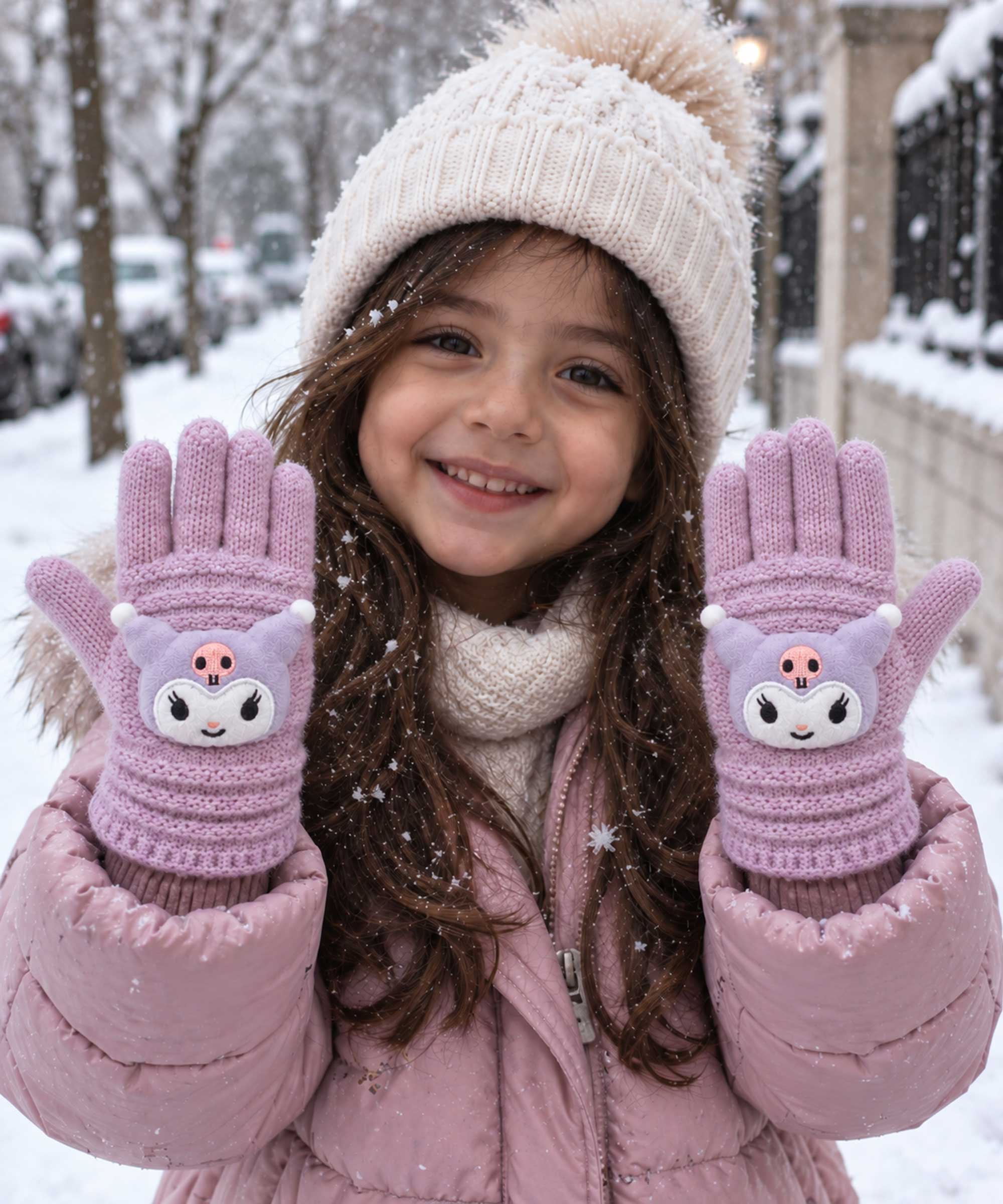 دستکش بچگانه عروسکی مدل کرومی
