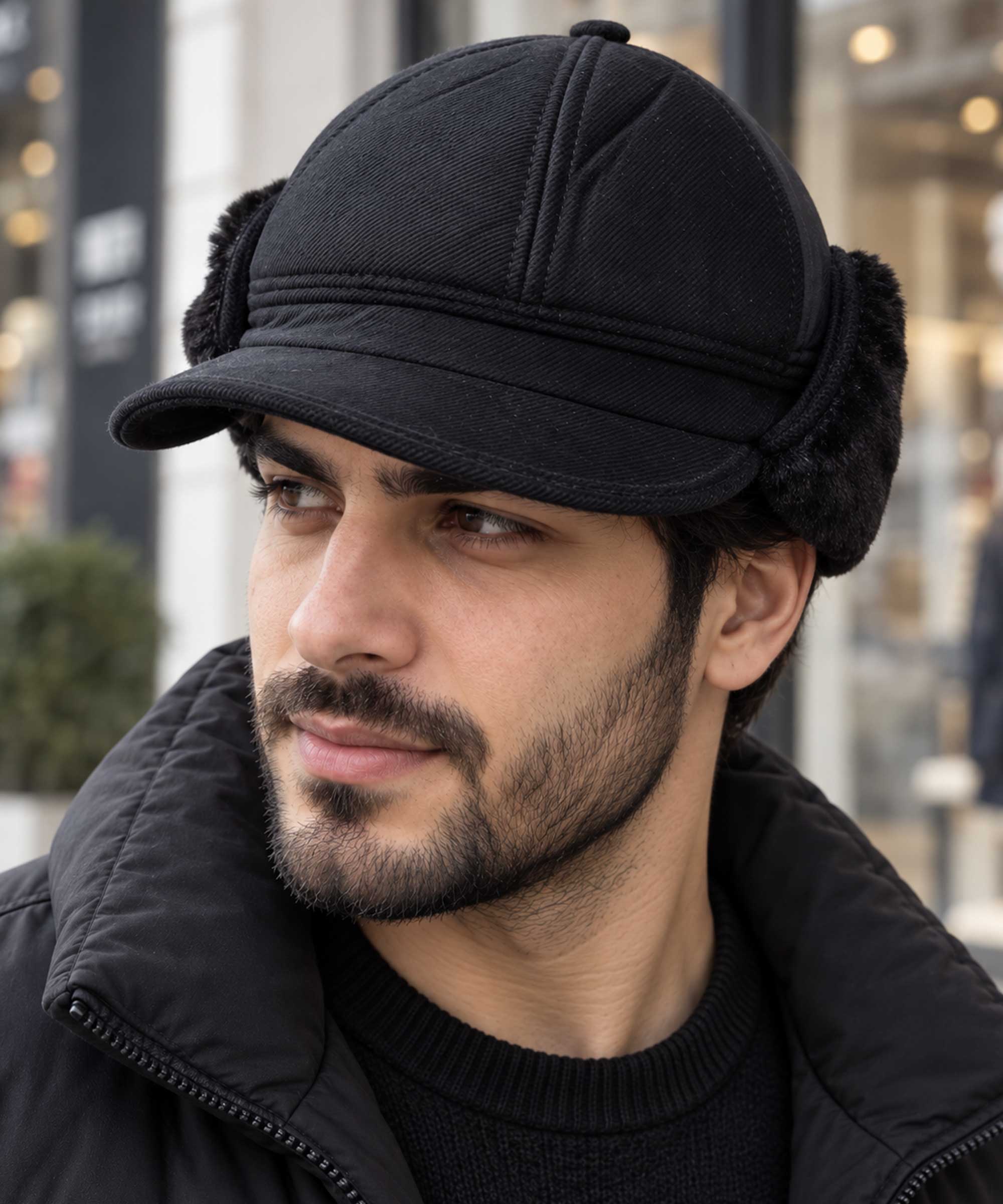 کلاه مردانه مخمل مدل گوش‌گیر