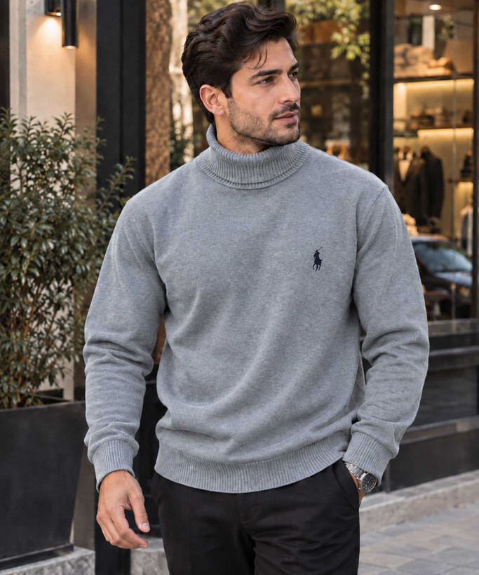 بلوز مردانه آستین بلند مدل یقه اسکی Polo