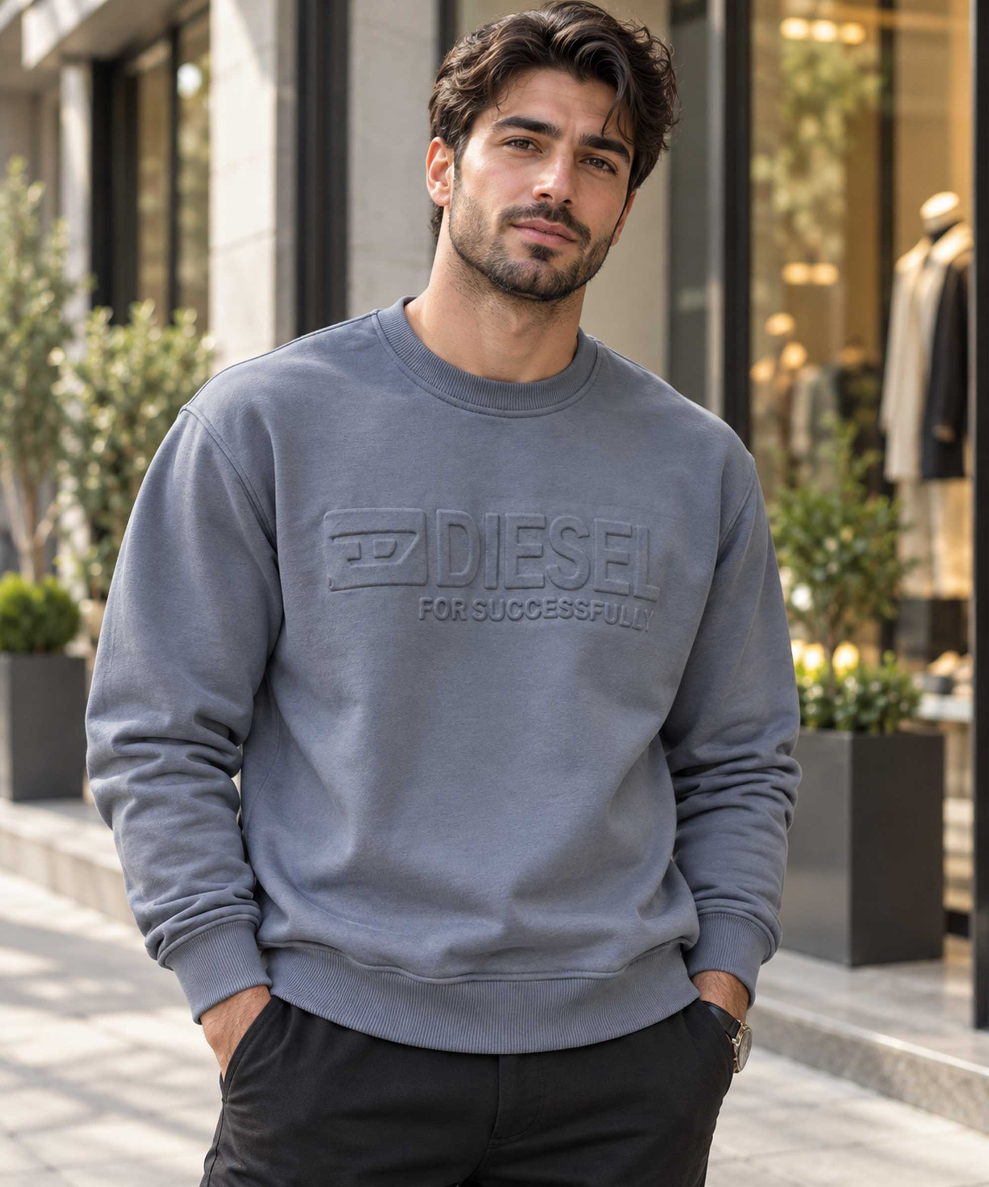 بلوز مردانه آستین بلند Diesel برجسته