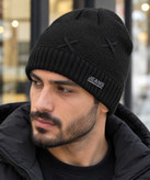 کلاه بافت مردانه داخل آستر مدل Jeans